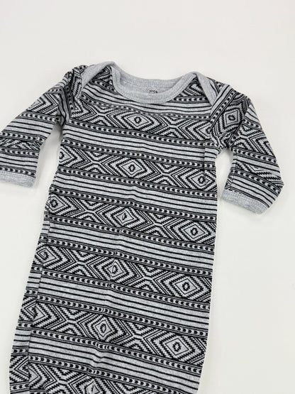 Yoga Sprout Gray Aztec Print Sleep Sack Preemie