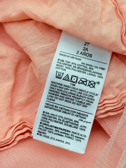 Peach Tutu Dress Toddler Size 2T
