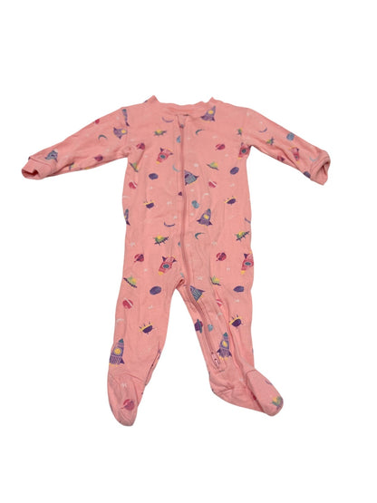 George Baby Pink Space Footed Sleeper 3-6M