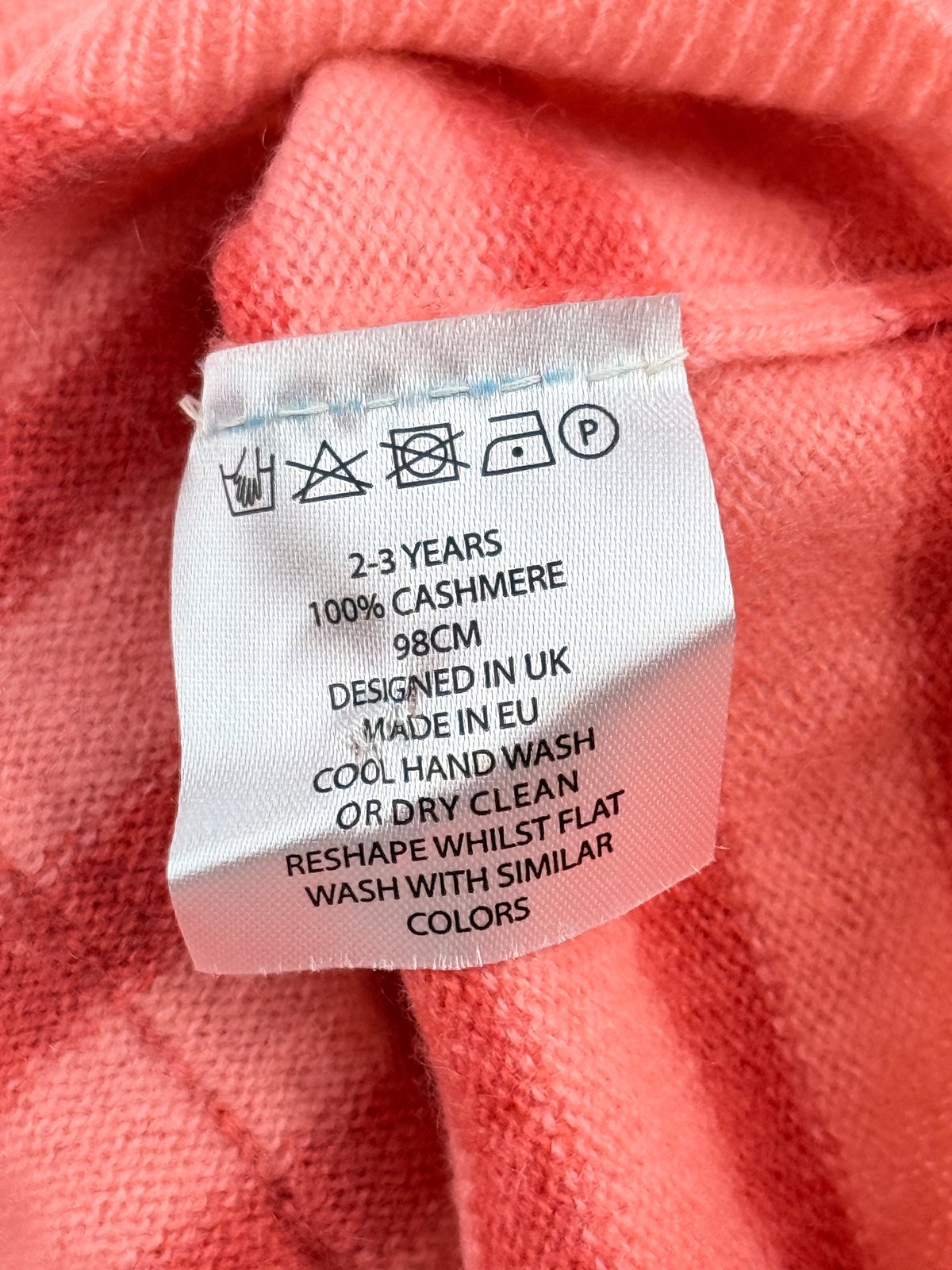NWT - Kaede Pink Striped Cashmere Cardigan 2-3Y