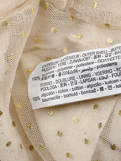 Zara Gold Dot Tulle Ruffle Top Size 6-7