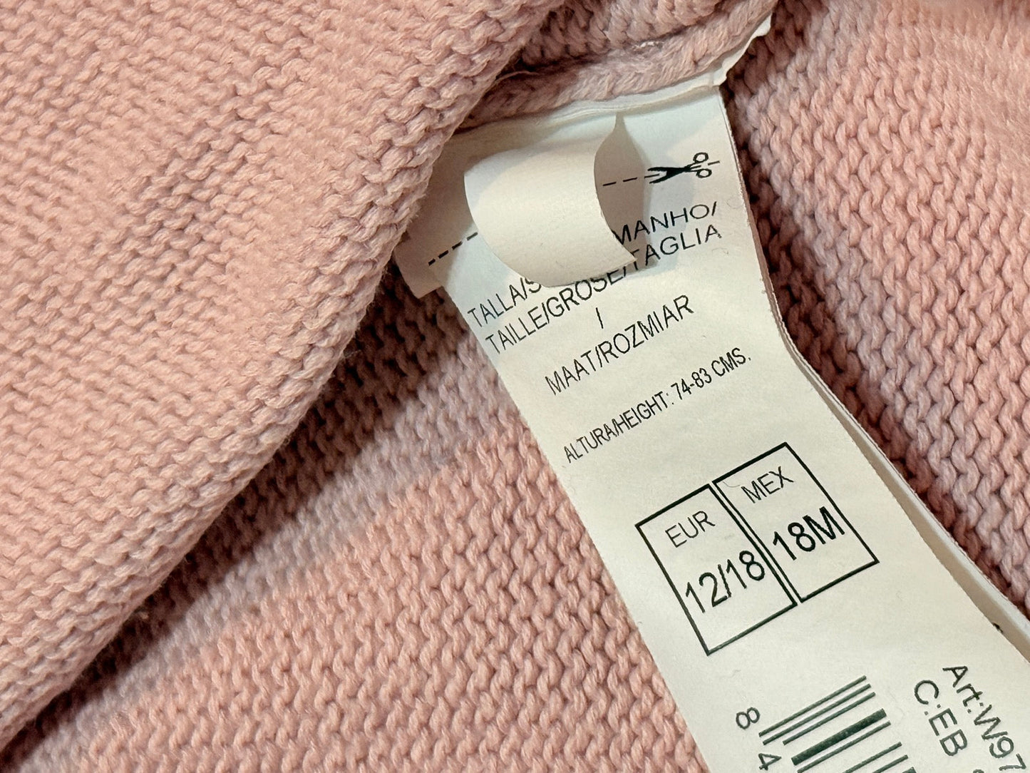 Gocco Pink Knit Dress 12-18m