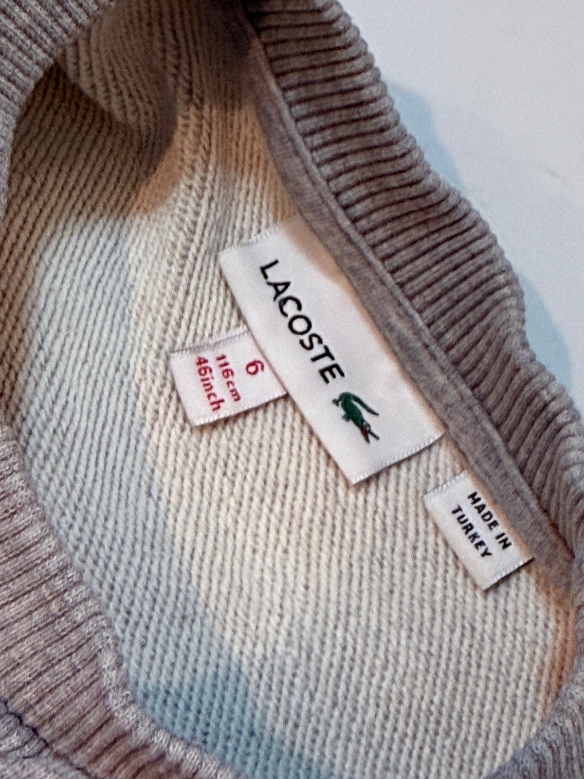 Lacoste Gray Pleated Back Dress Size 6