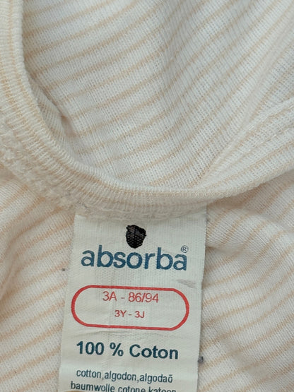 Absorba Striped Long Sleeve Bodysuit Size 3Y