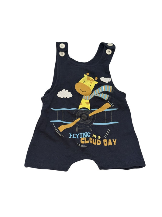 Mini Giraffe Flying Cloud Day Romper Size M