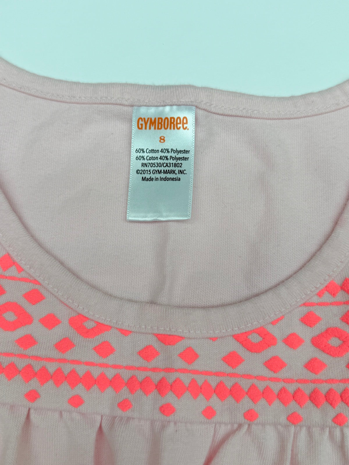 Gymboree Pink Aztec Print Tank Top Size 8