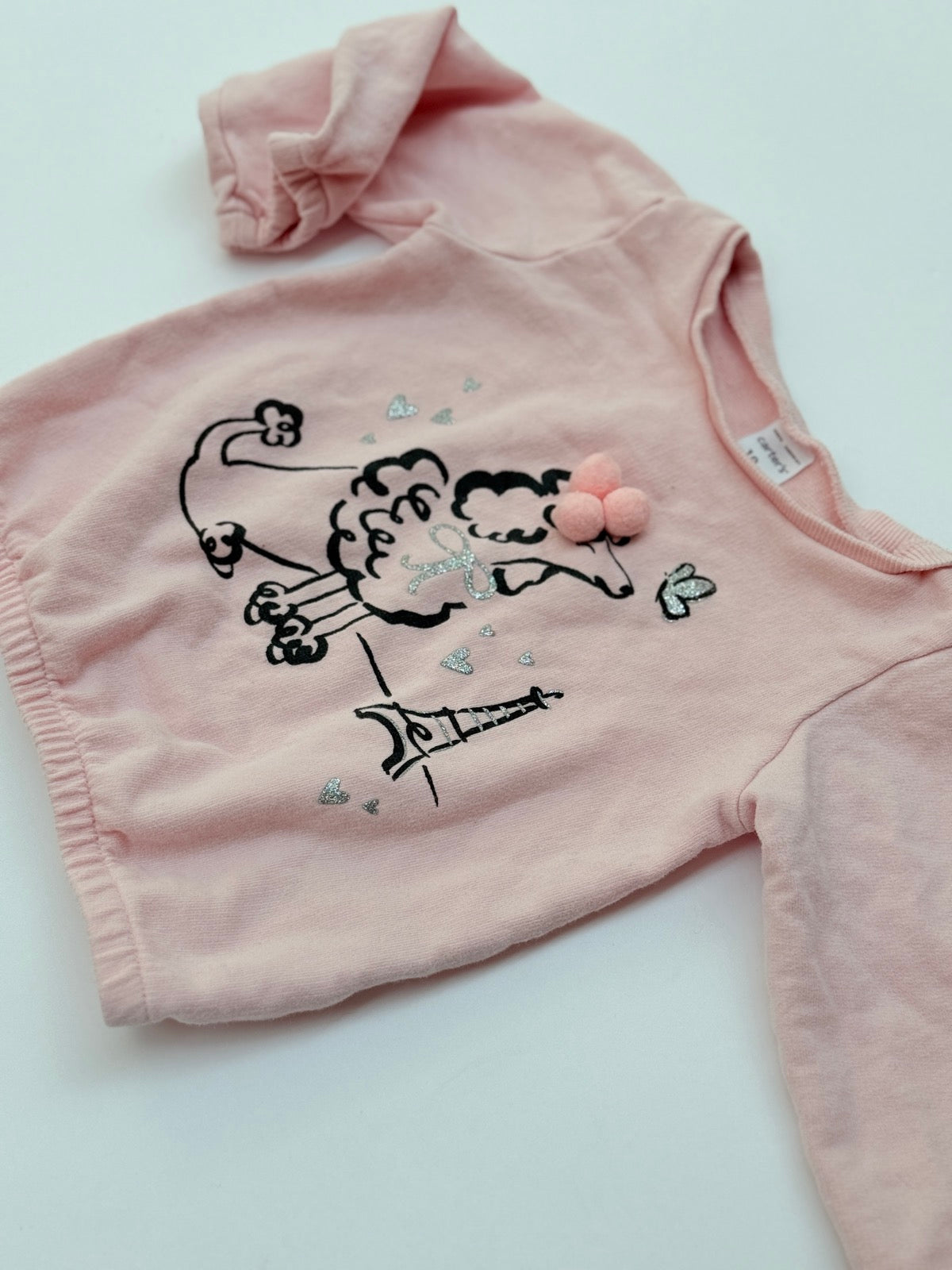 Carter's Pink Poodle Paris Hoodie 18m
