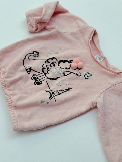 Carter's Pink Poodle Paris Hoodie 18m