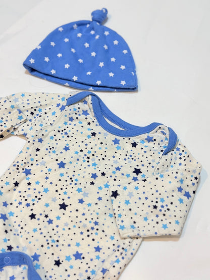 Children's Place Star Bodysuit Hat Set 3-6m