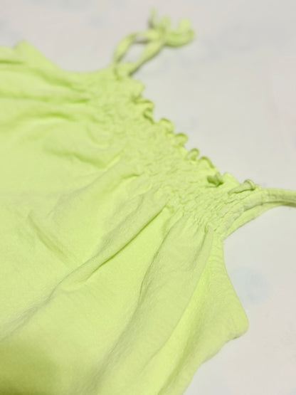 Zara Lime Green Tank Top  with Two Matching Shorts 2-3Y