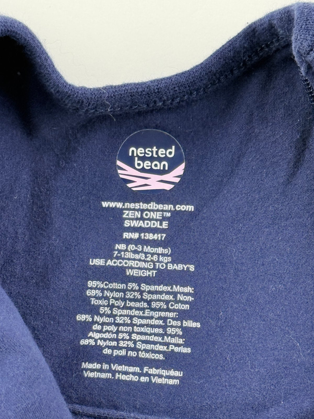 Nested Bean Zen One Navy Sleep Sack NB