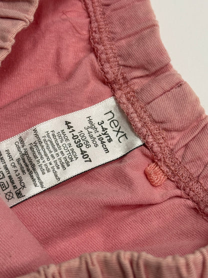 Next Pink Eyelet Shorts 3-4y