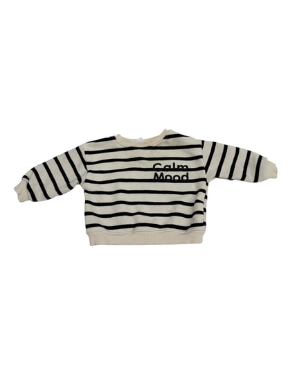 Zara Calm Mood Striped Sweatshirt 3-6M