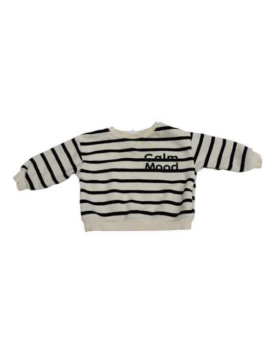 Zara Calm Mood Striped Sweatshirt 3-6M