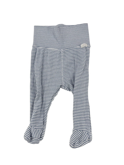 H&M Blue Striped Footed Pants 1-2M