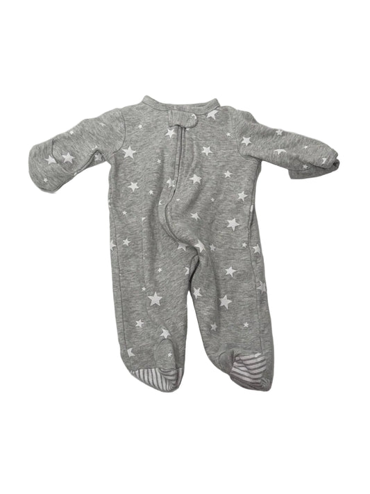 Little Me Gray Star Footed Sleeper Newborn