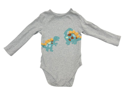 M&S Dinosaur Long Sleeve Bodysuit 2-3Y