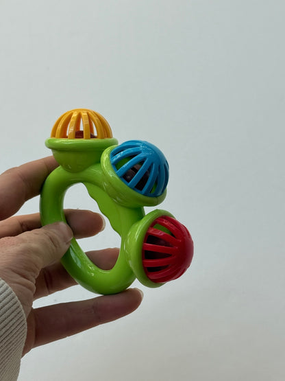 Baby Rattle Ring Toy Three Spinning Balls
