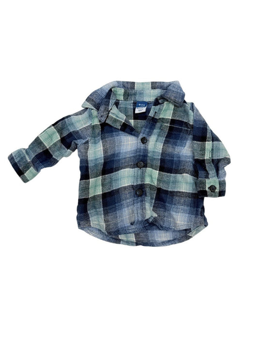 Old Navy Plaid Flannel Shirt 0-3M