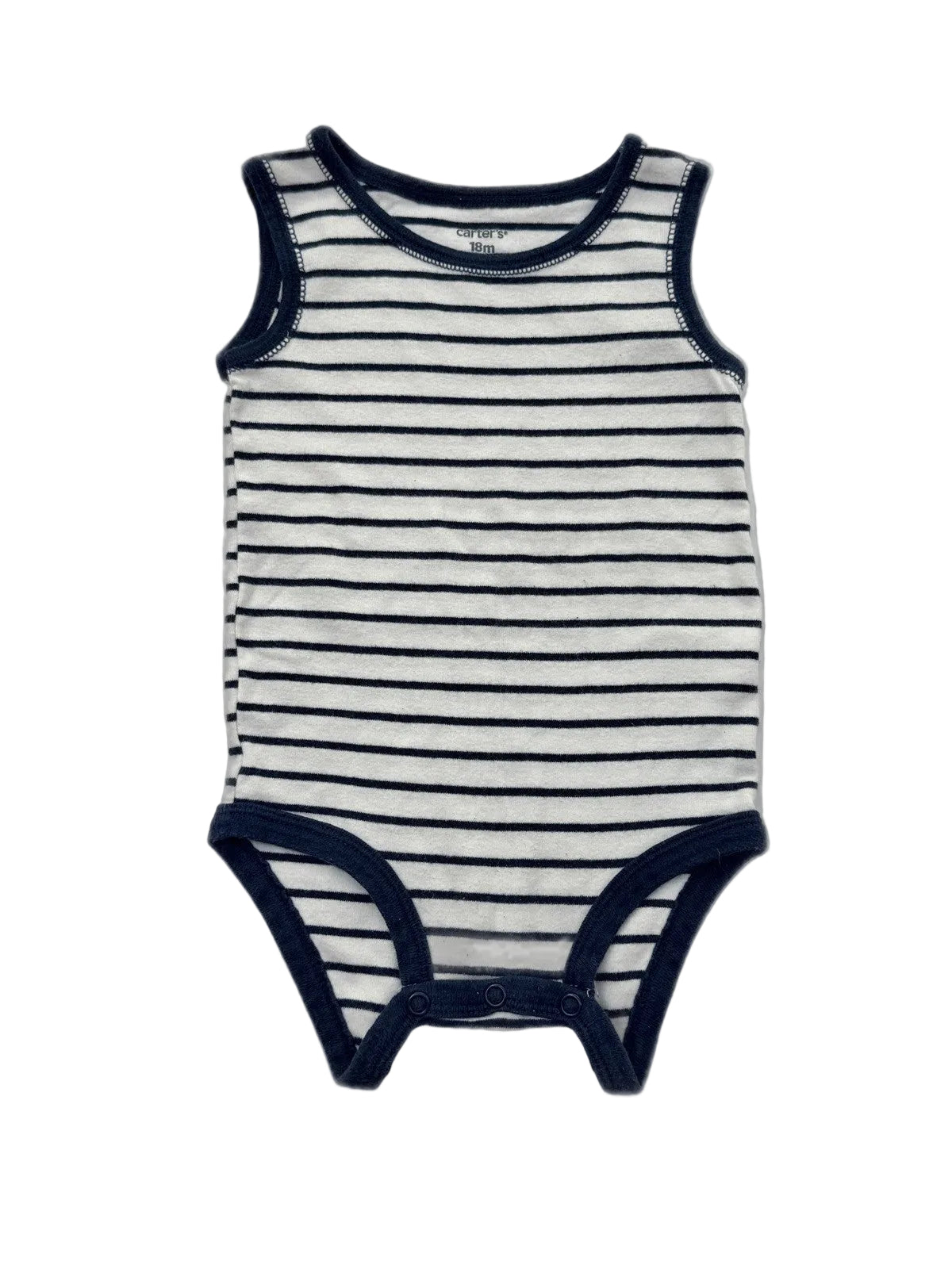 Carter's Navy Stripe Sleeveless Bodysuit 18m