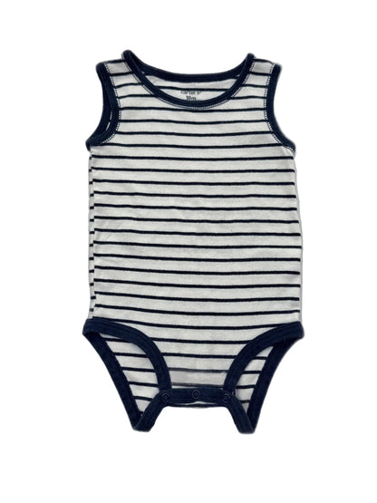 Carter's Navy Stripe Sleeveless Bodysuit 18m