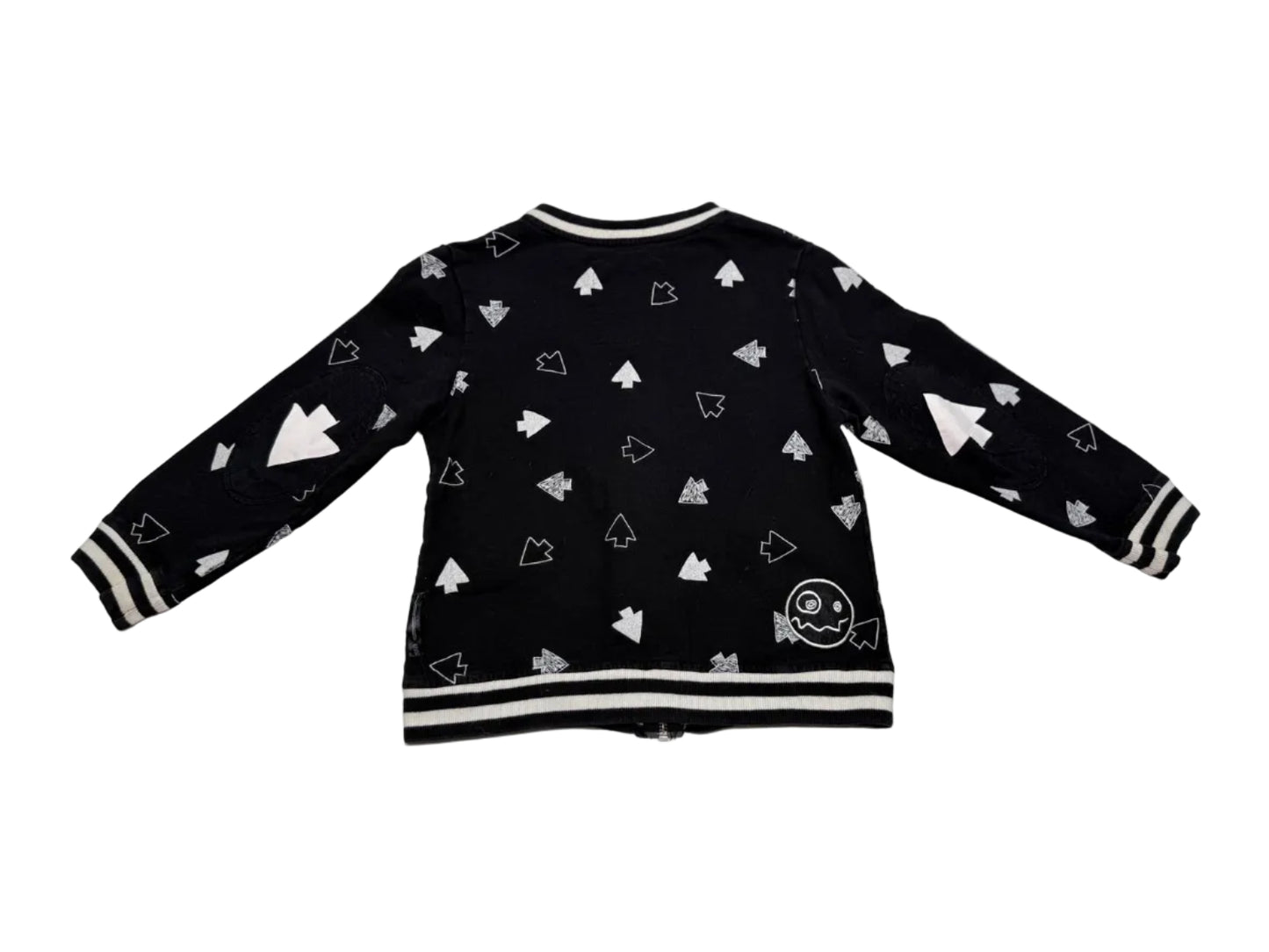 Loud Black Arrow Print Zip Jacket 6Y