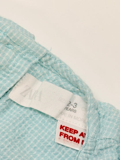 Zara Light Blue Ruffle Blouse 2-3Y