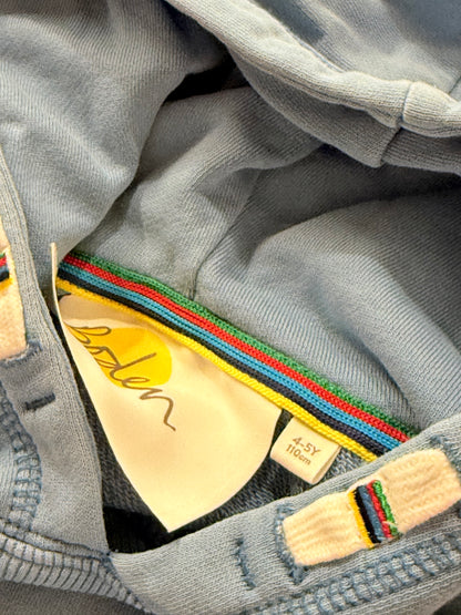 Boden Light Blue Hoodie 4-5Y