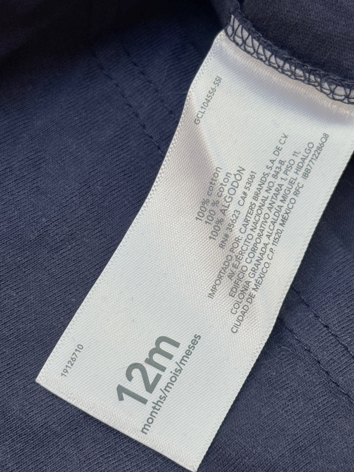 Carter's Navy Henley T-Shirt 12m
