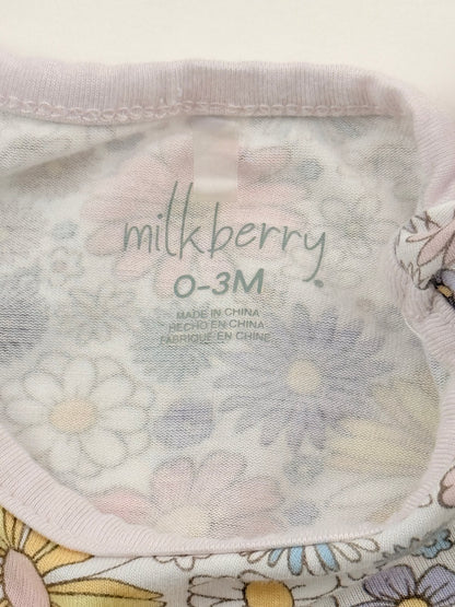 milkberry Floral Bodysuit 0-3M
