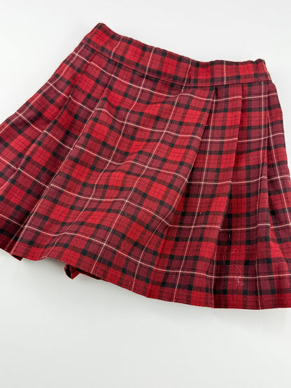 Uniqlo Red Plaid Pleated Skirt Size 4-5Y
