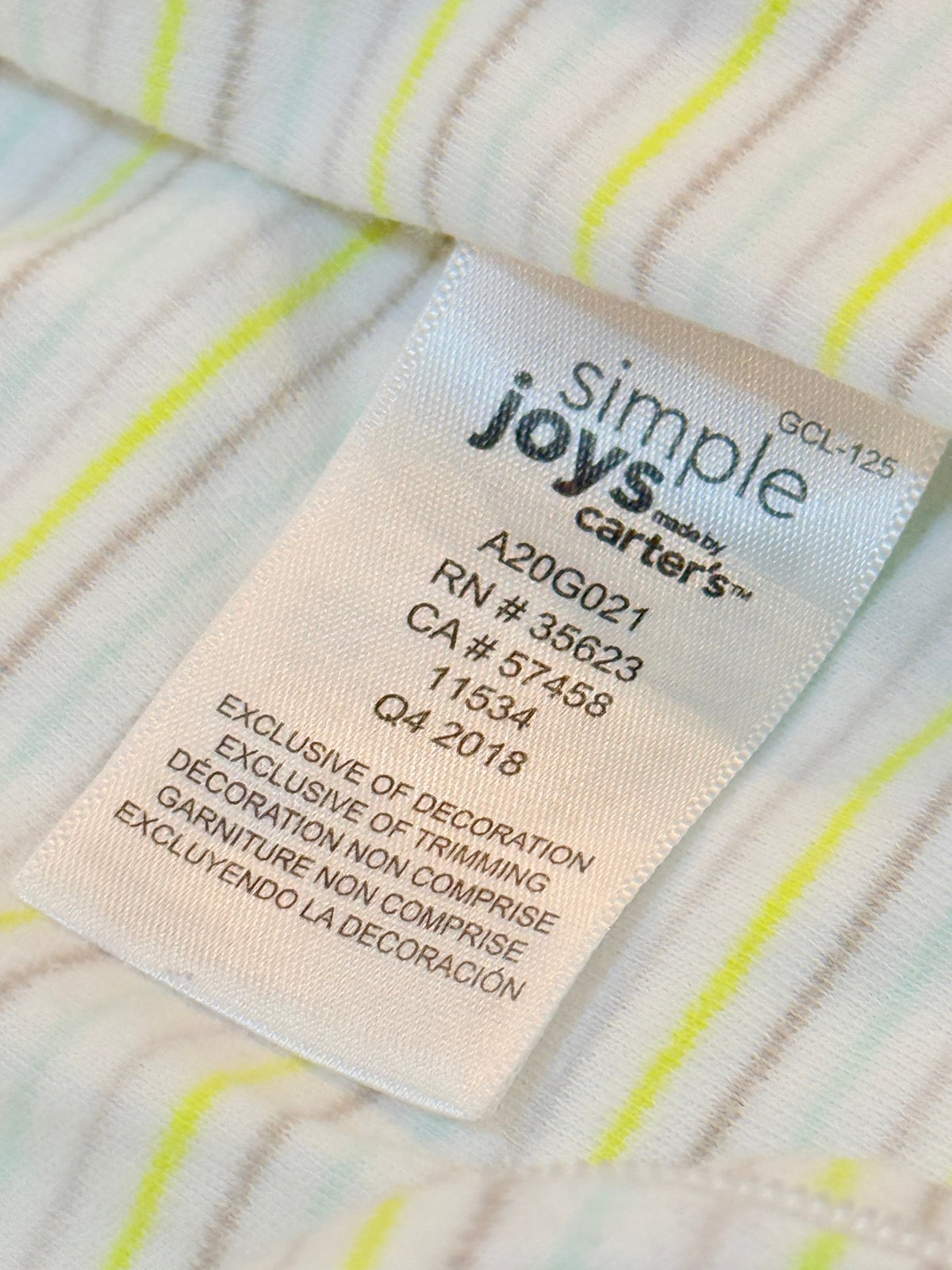 Simple Joys by Carter's Bear Stripe Sleeper Newborn