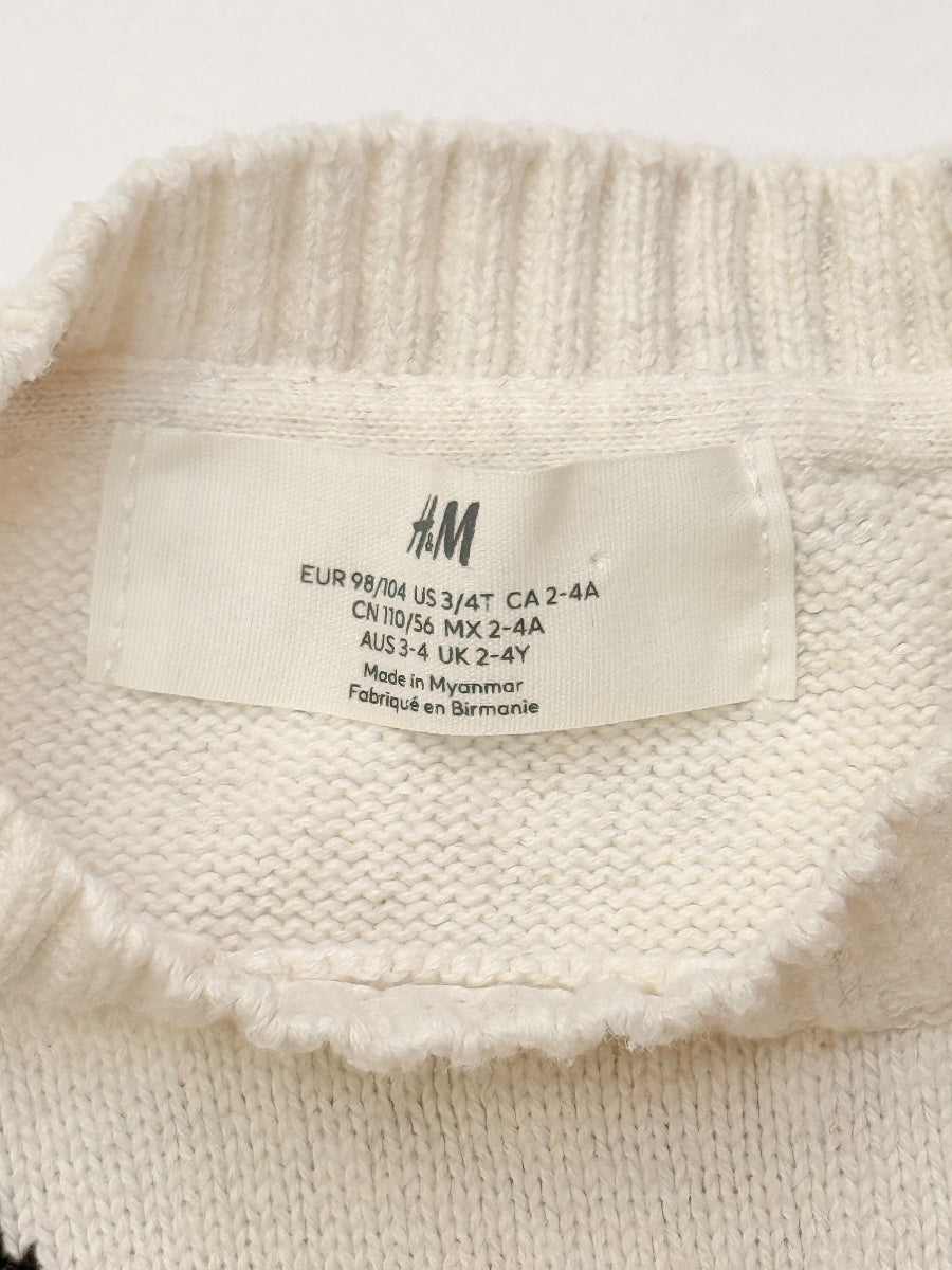H&M Reindeer Knit Sweater Size 2-4Y