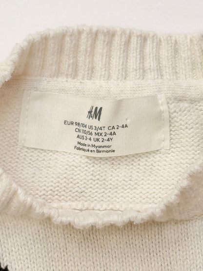 H&M Reindeer Knit Sweater Size 2-4Y