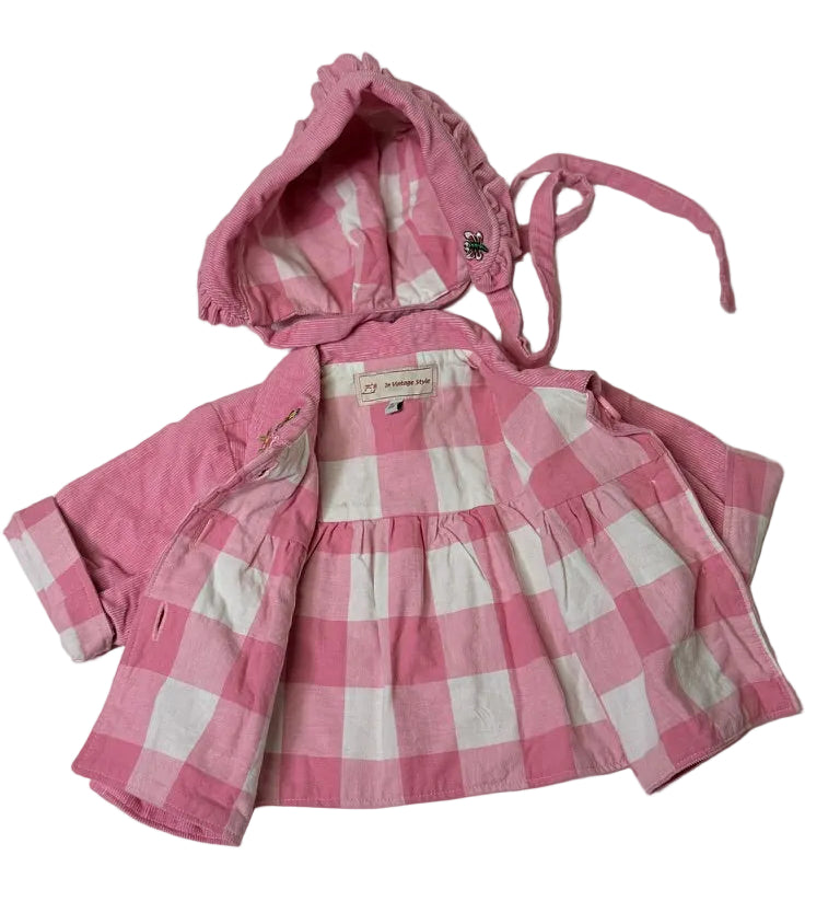 Ensemble bonnet et veste style vintage 6-9 mois