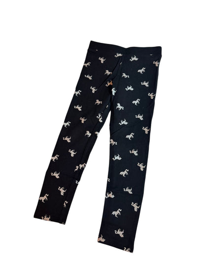 H&M Black Glitter Unicorn Leggings Size 4-5Y
