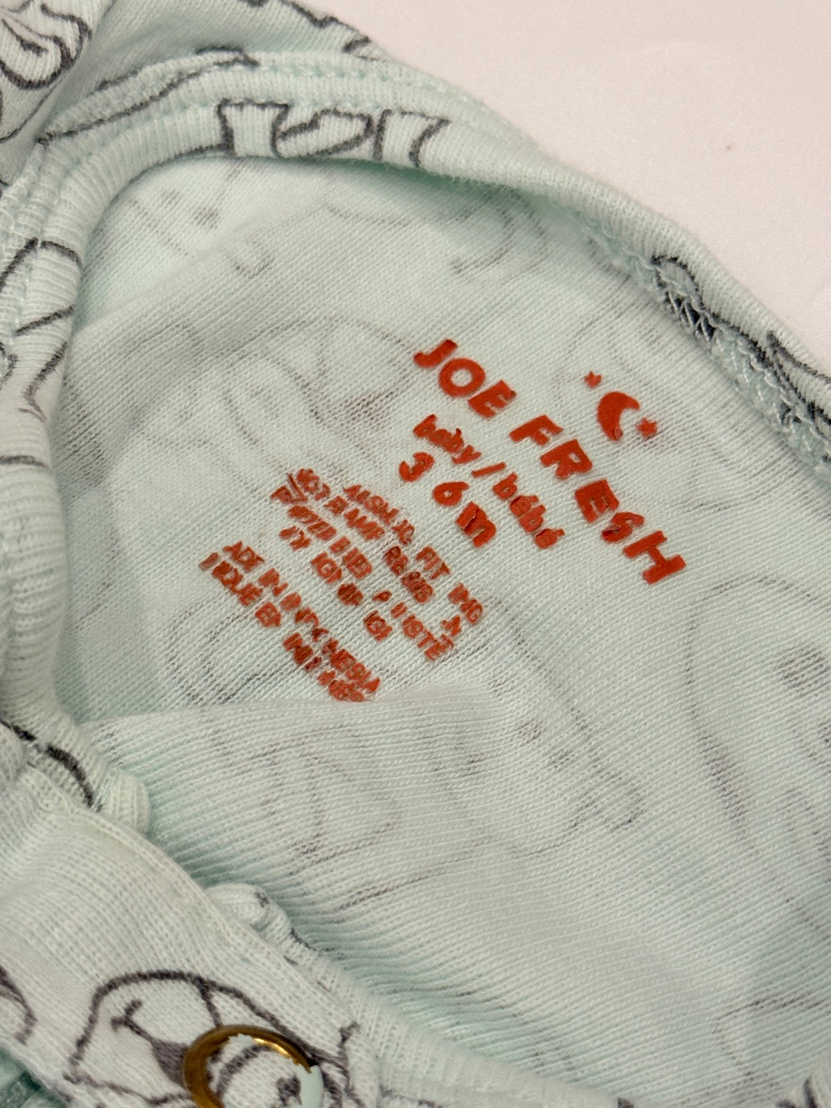 Joe Fresh Dog Print Footed Sleeper 3-6m