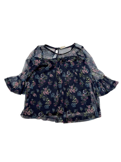 Wallflower Girl Floral Mesh Top M(5/6) 5/6