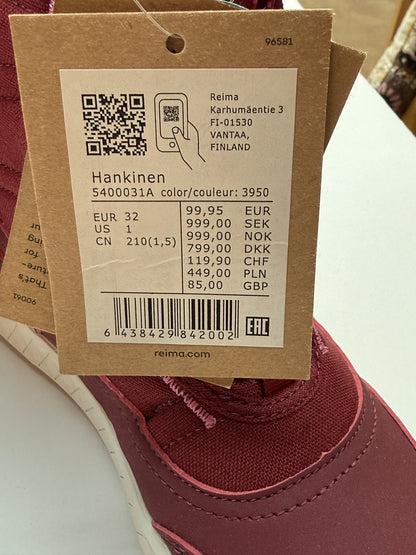 Reima Hankinen Winter Boot Size 32