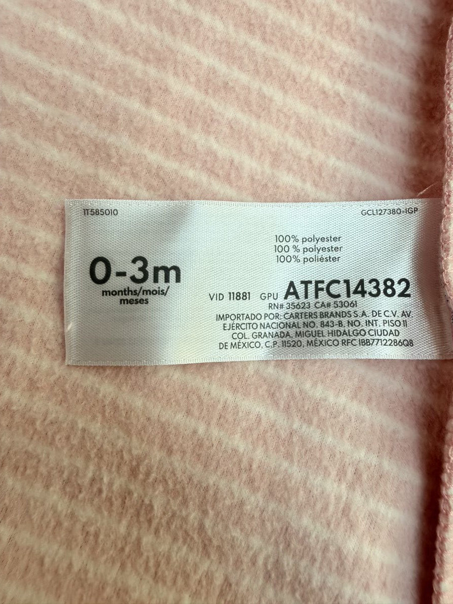 Carter's Bedtime Sleep Sack Pink Stripe 0-3m
