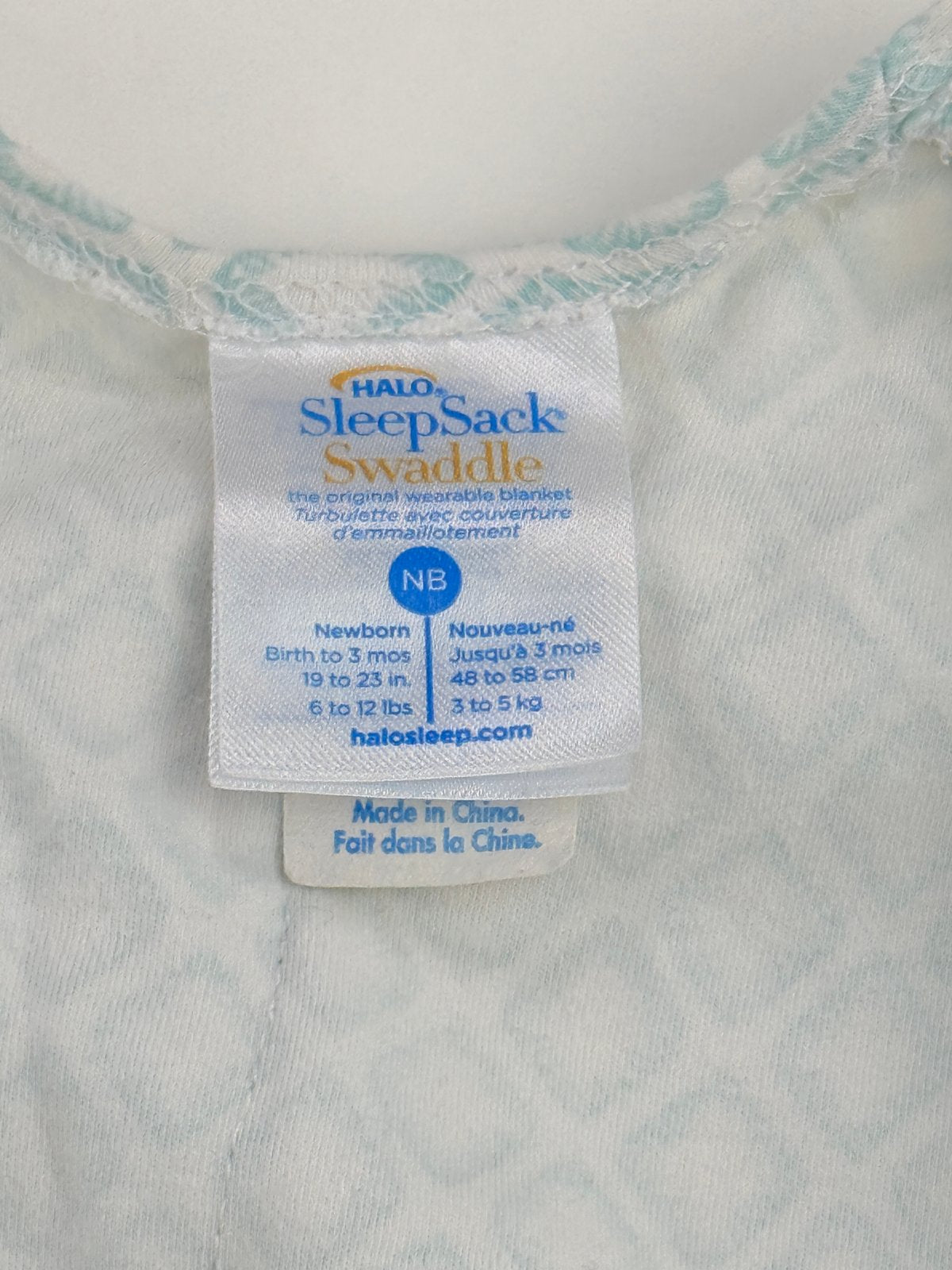 Halo SleepSack Swaddle Teal Diamond Sleep Sack NB