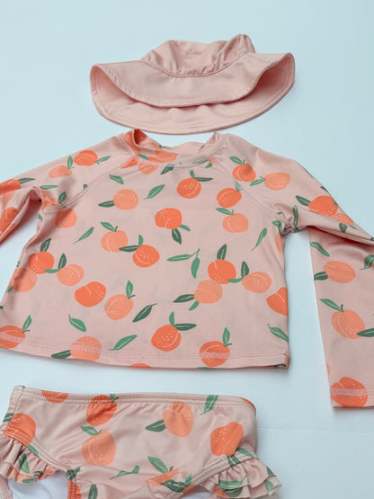 PL Kids Peach Print Swim Set 2T