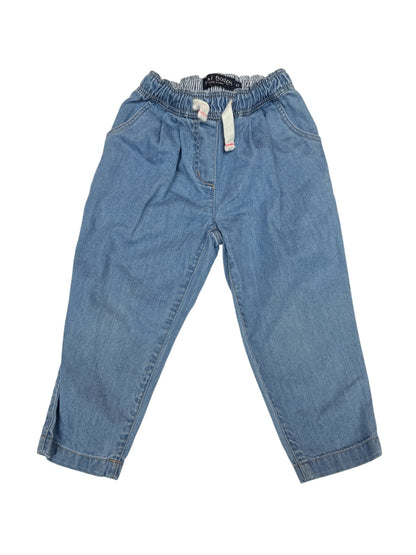 Mini Boden Light Wash Denim Jogger Jeans 2Y