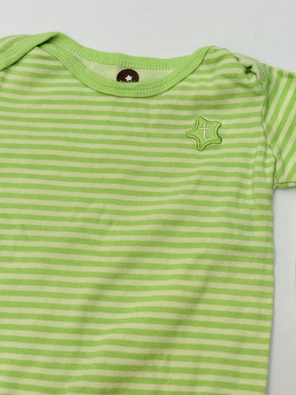 Twinkie Green Striped Long Sleeve Bodysuit 9-12M