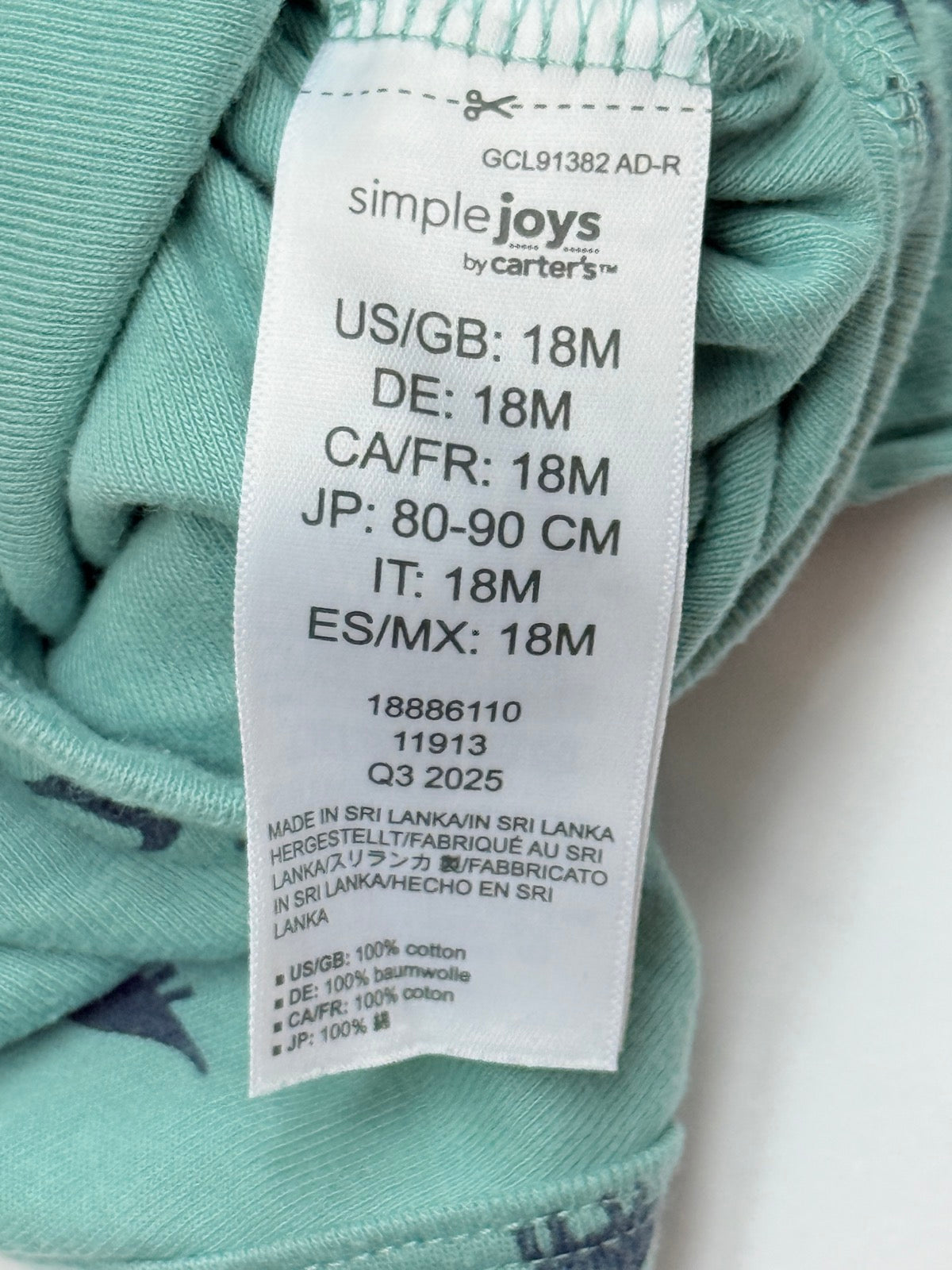 Simple Joys by Carter's Dinosaur Bodysuit 18M