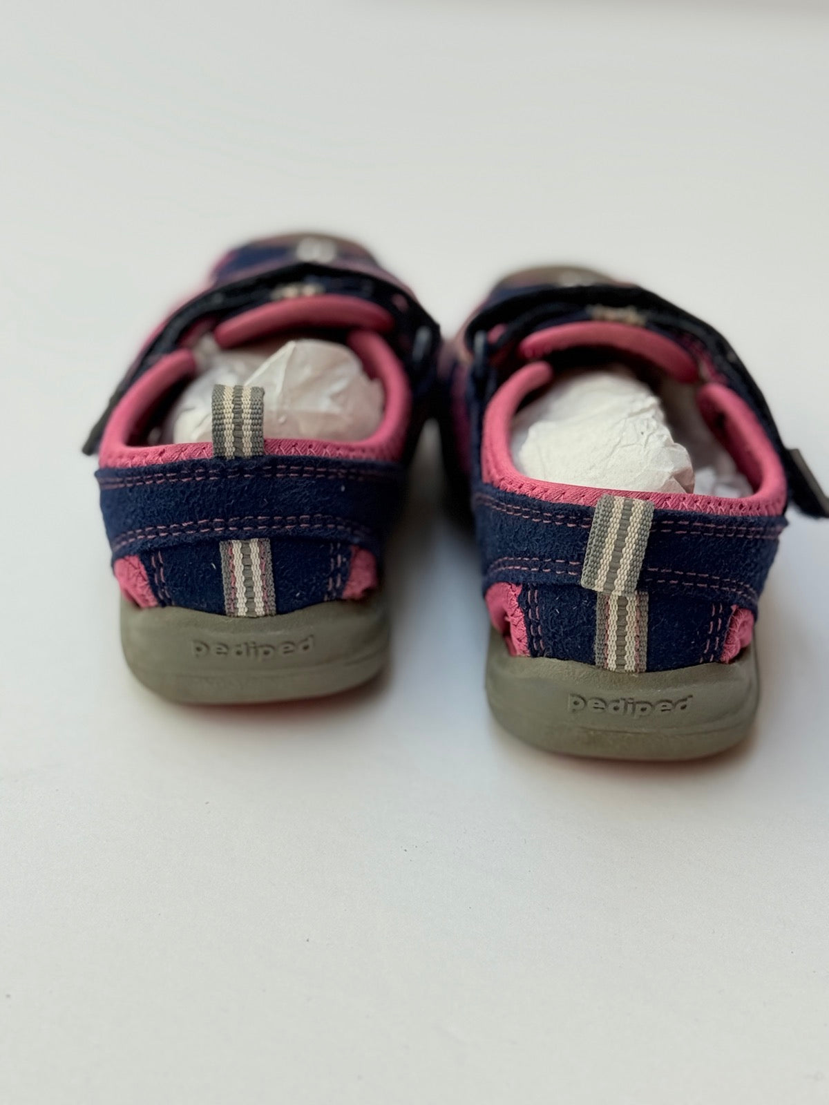 Pediped Sahara Navy Pink Sandals Size 6-6.5