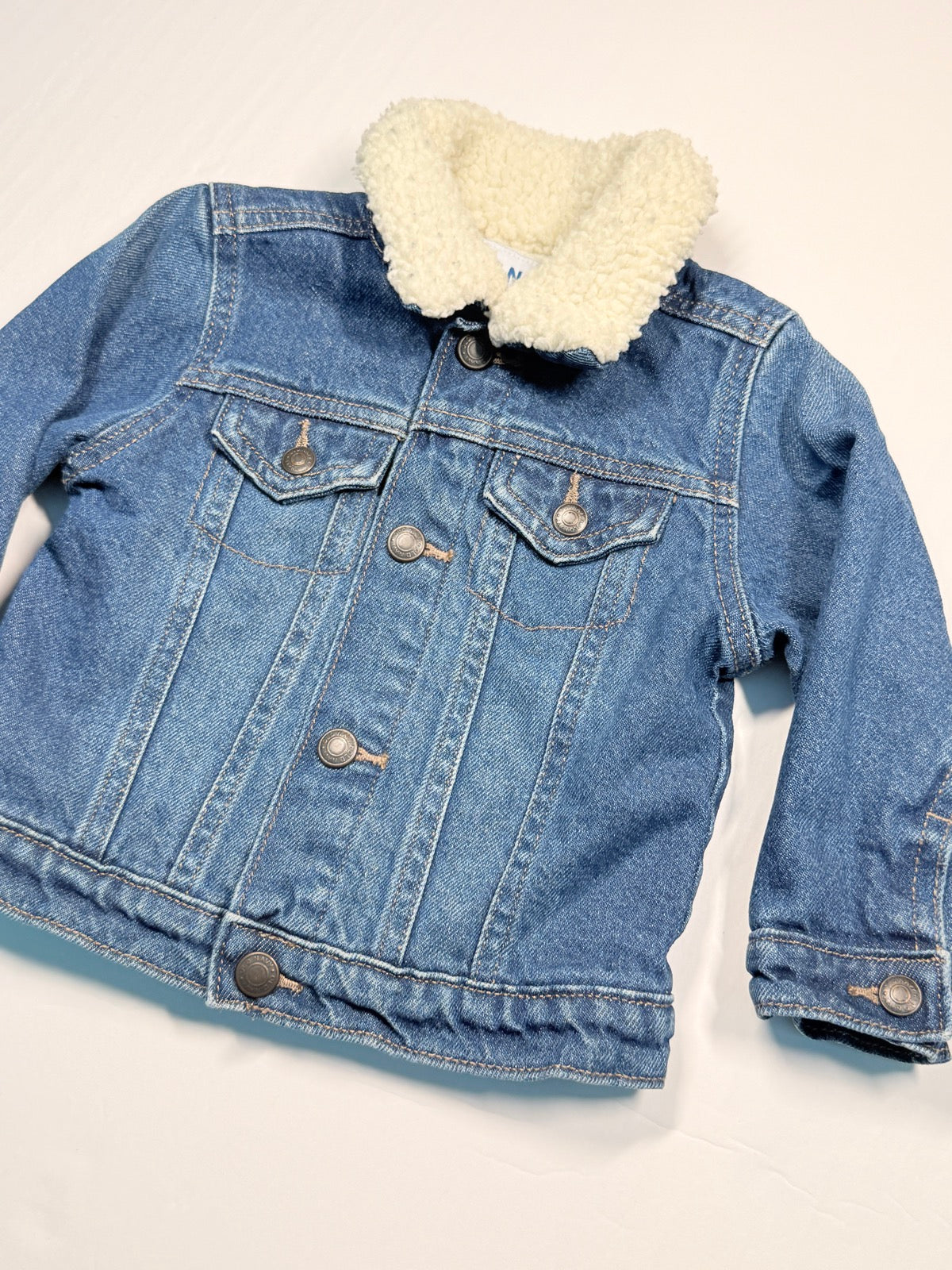 Old Navy Sherpa Collar Denim Jacket 18-24M