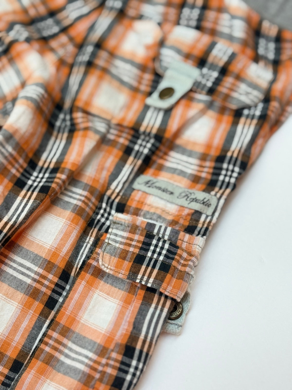 Monster Republic Plaid Cargo Shorts Size 4
