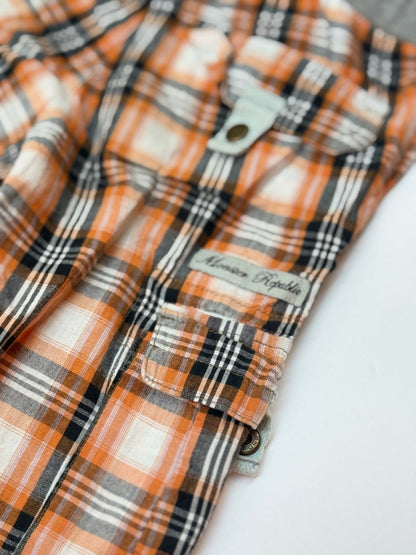 Monster Republic Plaid Cargo Shorts Size 4