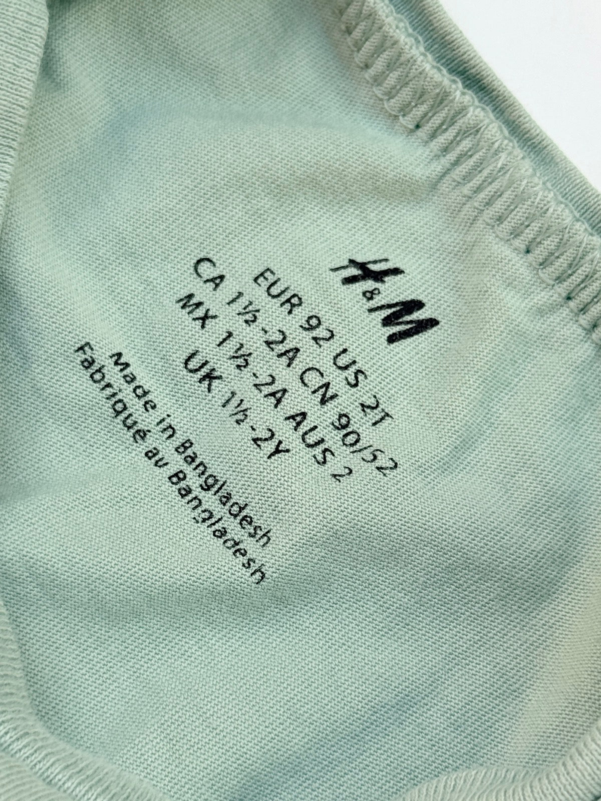 H&M Sage Green T-Shirt 2T